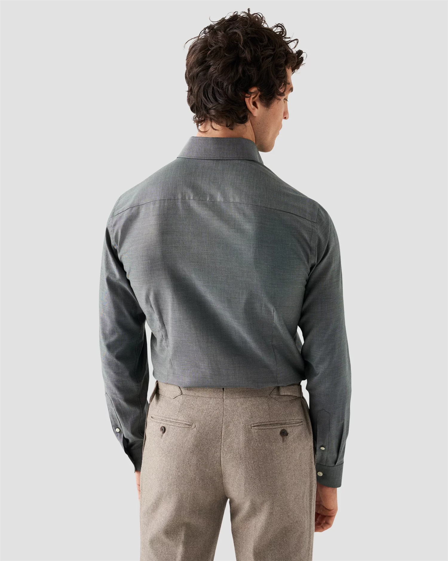 Dark Green Melangé Signature Oxford Shirt