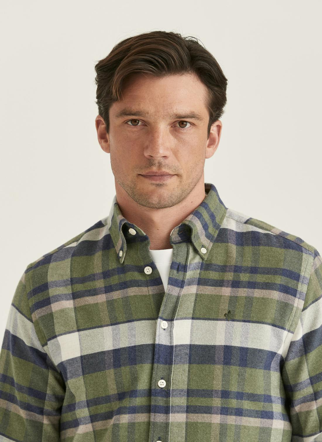 Big Check Flannel Shirt-Classic Fit