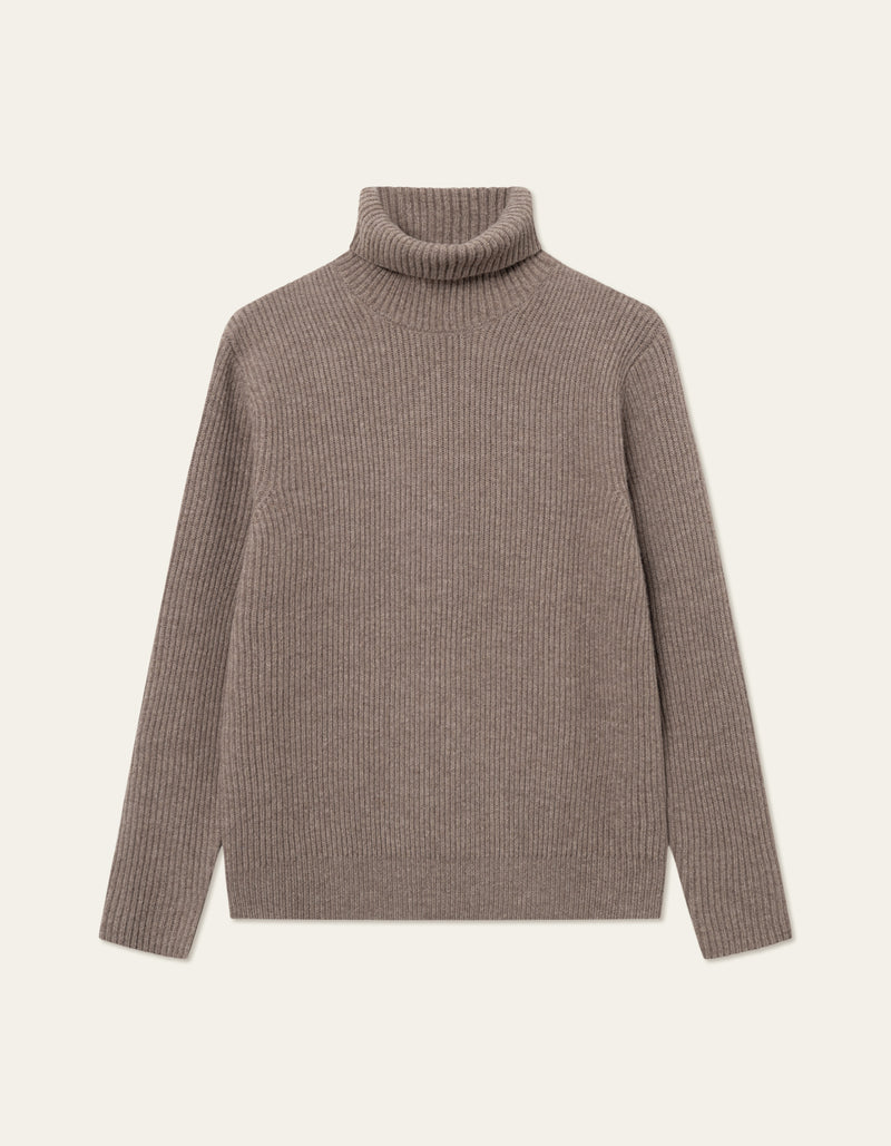 Eddie Wool Rib Rollneck Knit