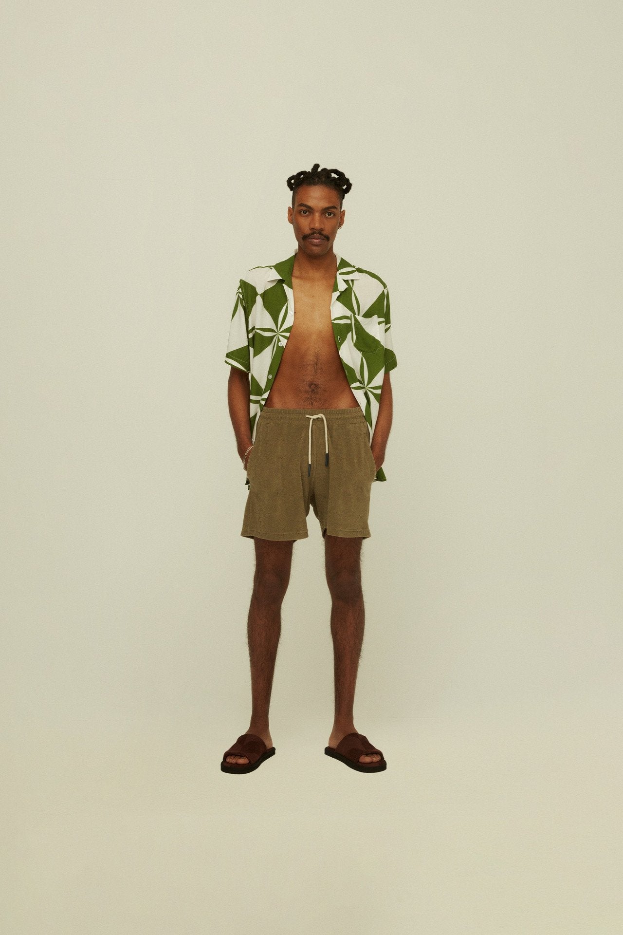 Khaki Terry Shorts