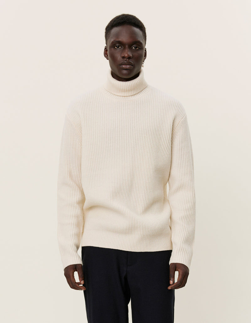 Eddie Wool Rib Rollneck Knit