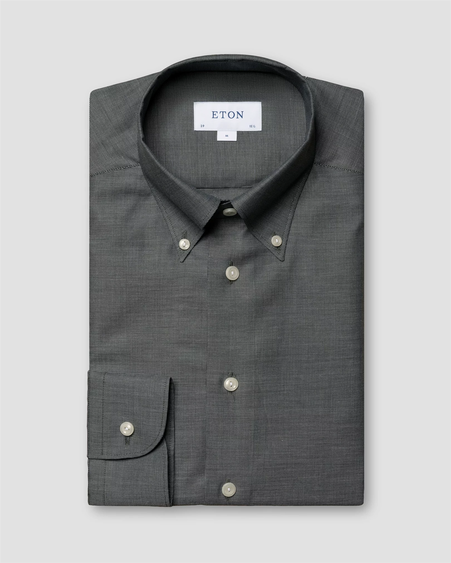 Dark Green Melangé Signature Oxford Shirt