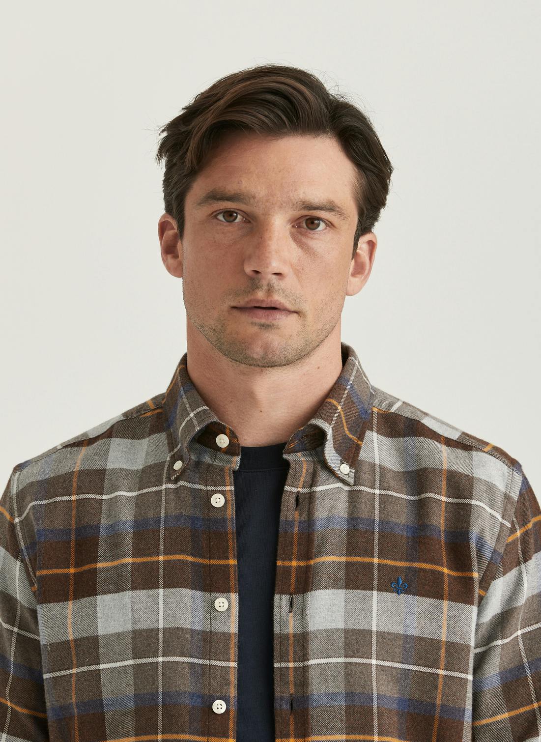 Big Check Flannel Shirt-Classic Fit