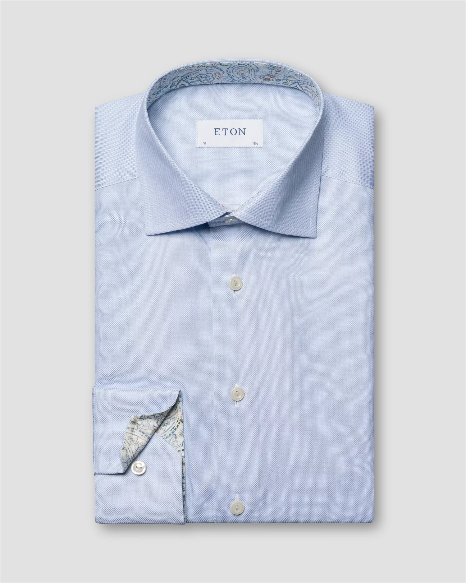 Light Blue Solid Oxford Cotton Tencel Shirt