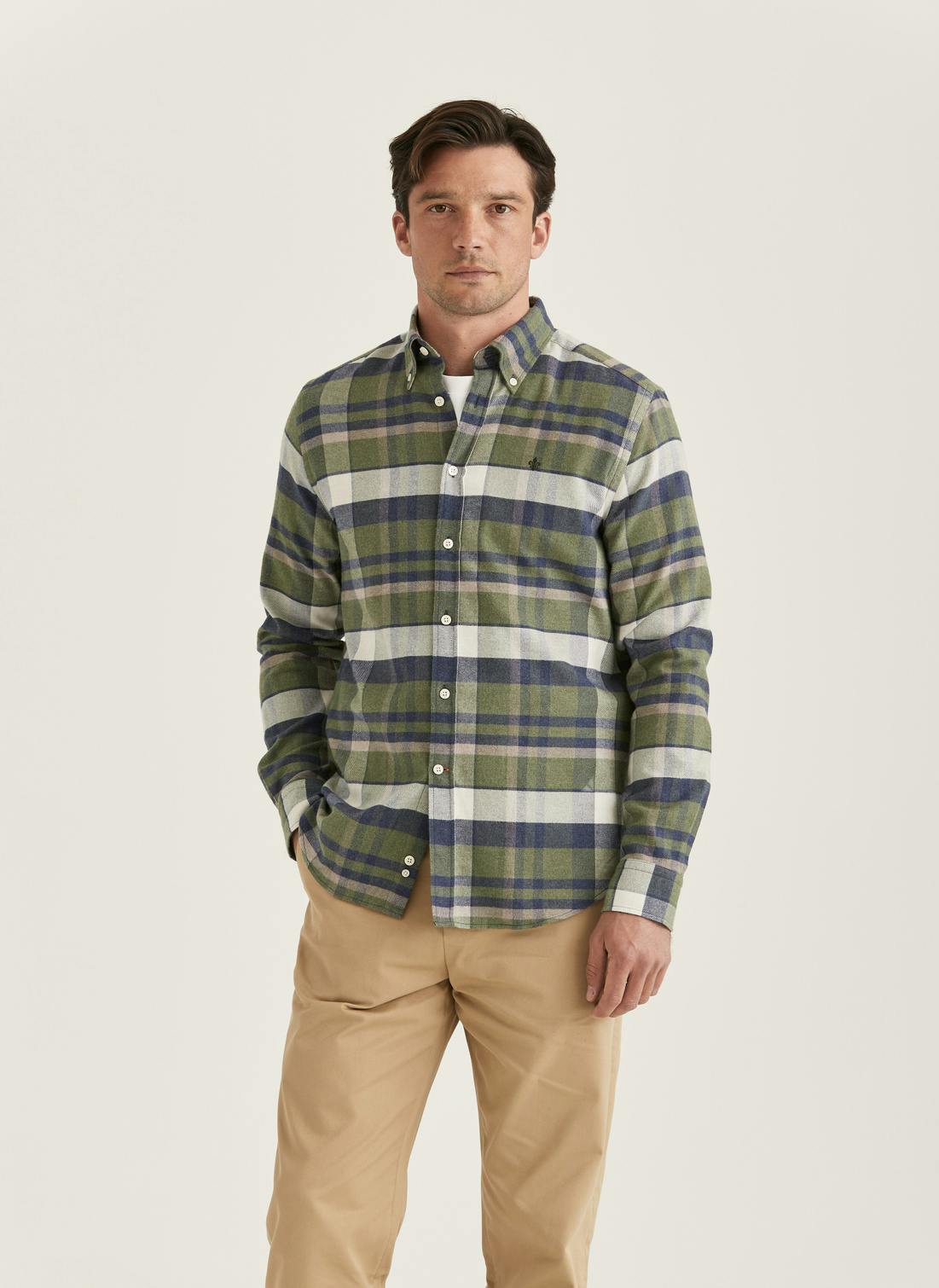 Big Check Flannel Shirt-Classic Fit