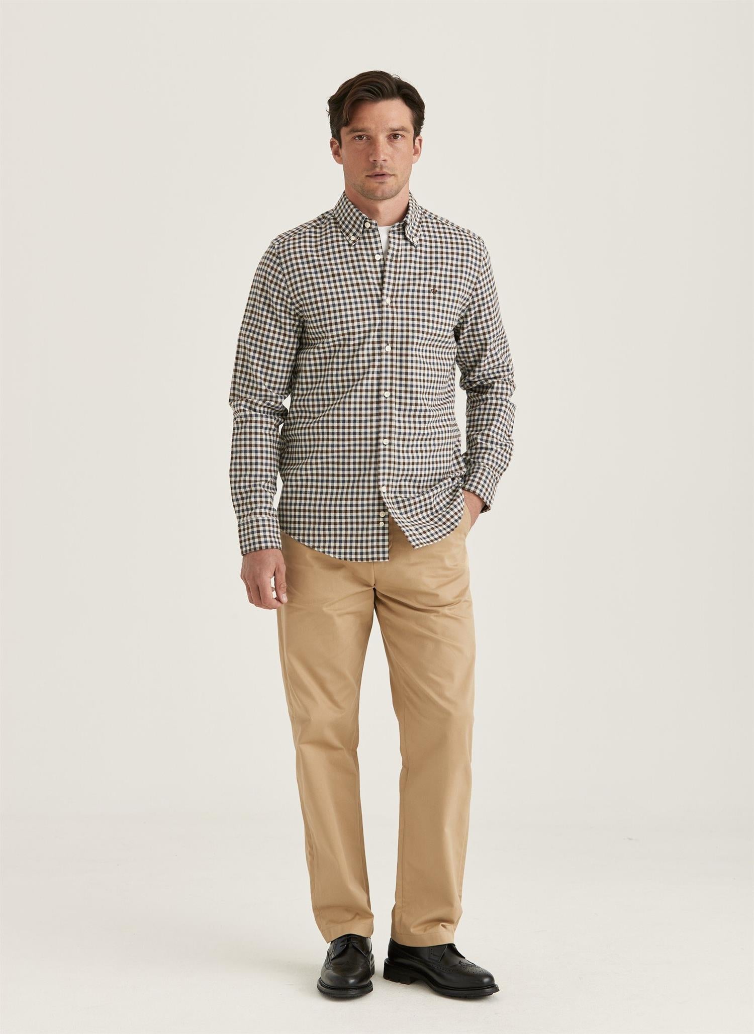 Watts Flannel Check Shirt-Slim Fit