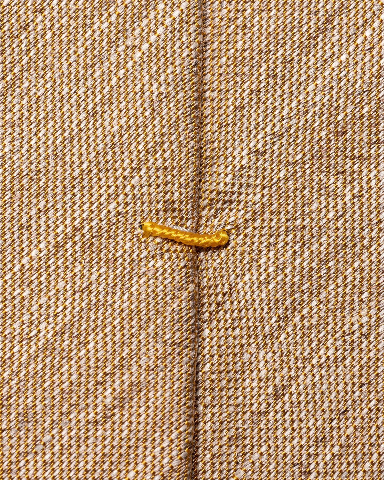 Yellow Solid Silk Linen Tie
